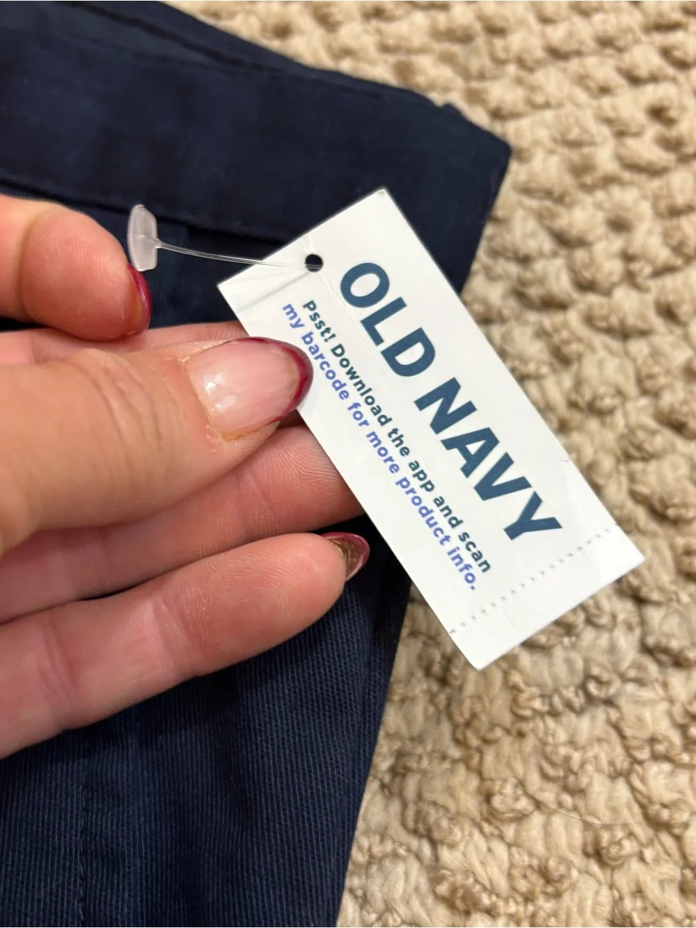 Lot of Two Pairs Brand New Boys Old Navy Straight Leg Navy Blue Pants Size 14